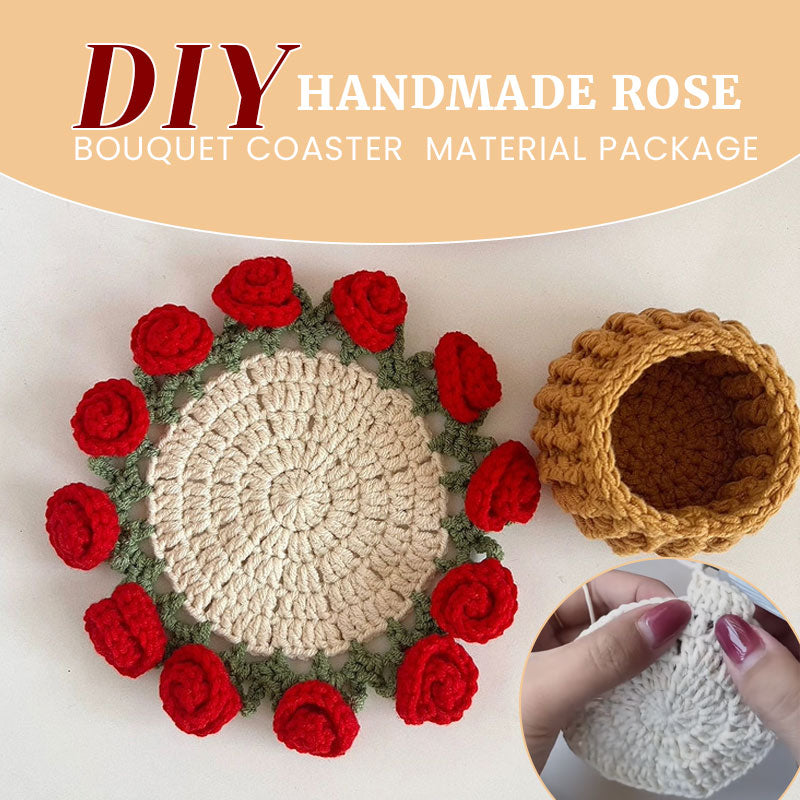 DIY-Materialpaket für handgefertigte Rosen-Untersetzer