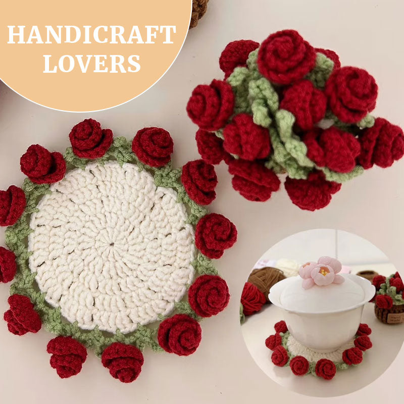 DIY-Materialpaket für handgefertigte Rosen-Untersetzer