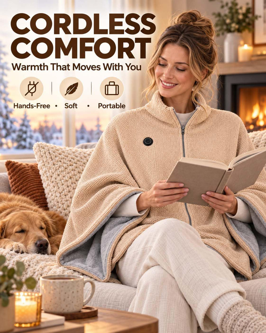 🔥💥2027 Upgrade Heated Shawl Wraps for Women, Cordless Ceated Blanket