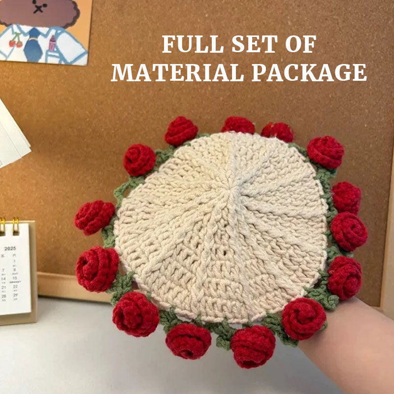 DIY-Materialpaket für handgefertigte Rosen-Untersetzer