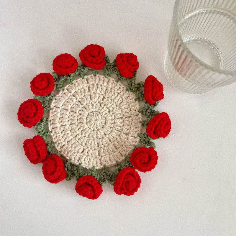 DIY-Materialpaket für handgefertigte Rosen-Untersetzer