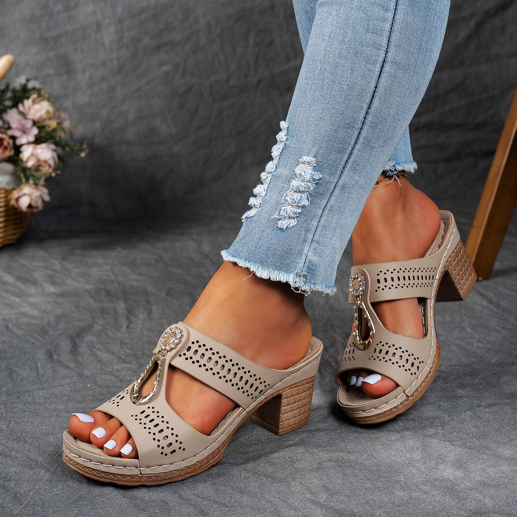 Orthopädische Sandalen mit Strass-Absatz ( 2 KAUFEN, VERSANDKOSTENFREI )