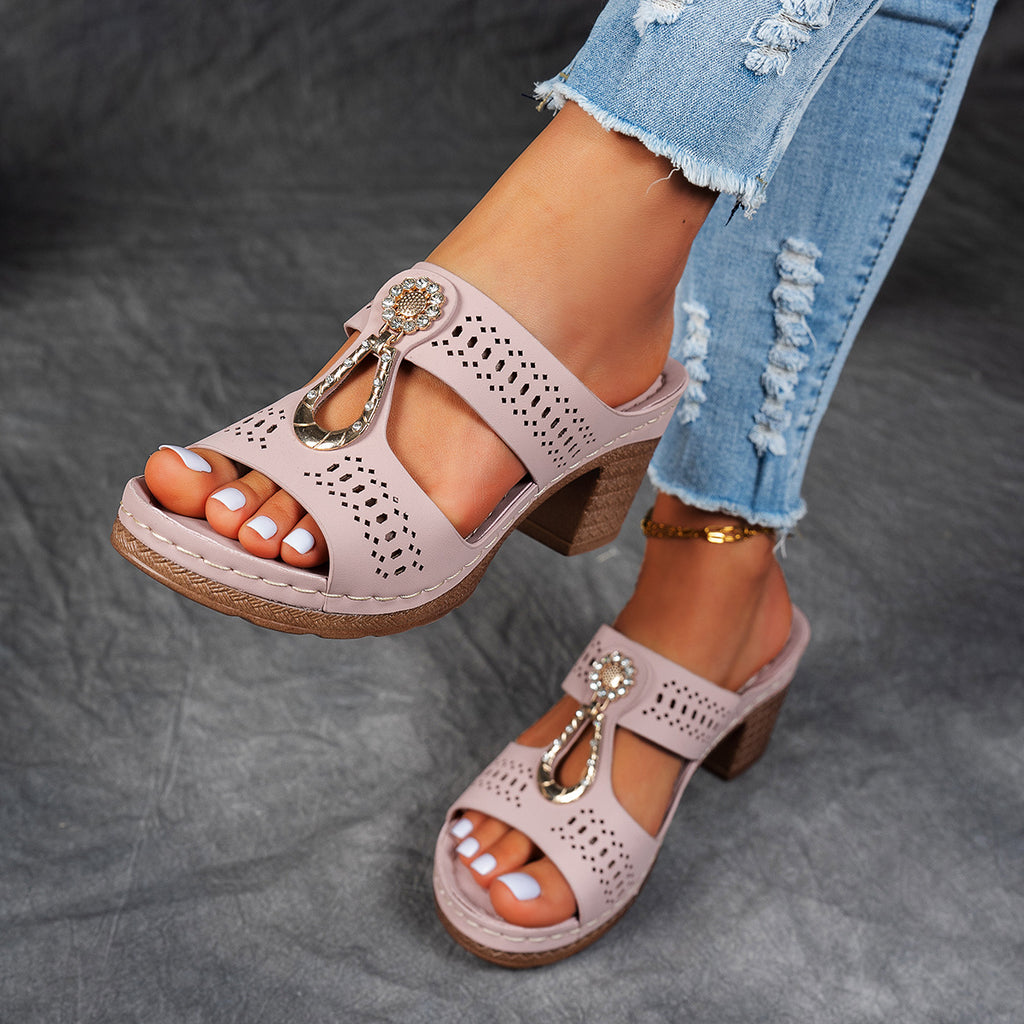 Orthopädische Sandalen mit Strass-Absatz ( 2 KAUFEN, VERSANDKOSTENFREI )