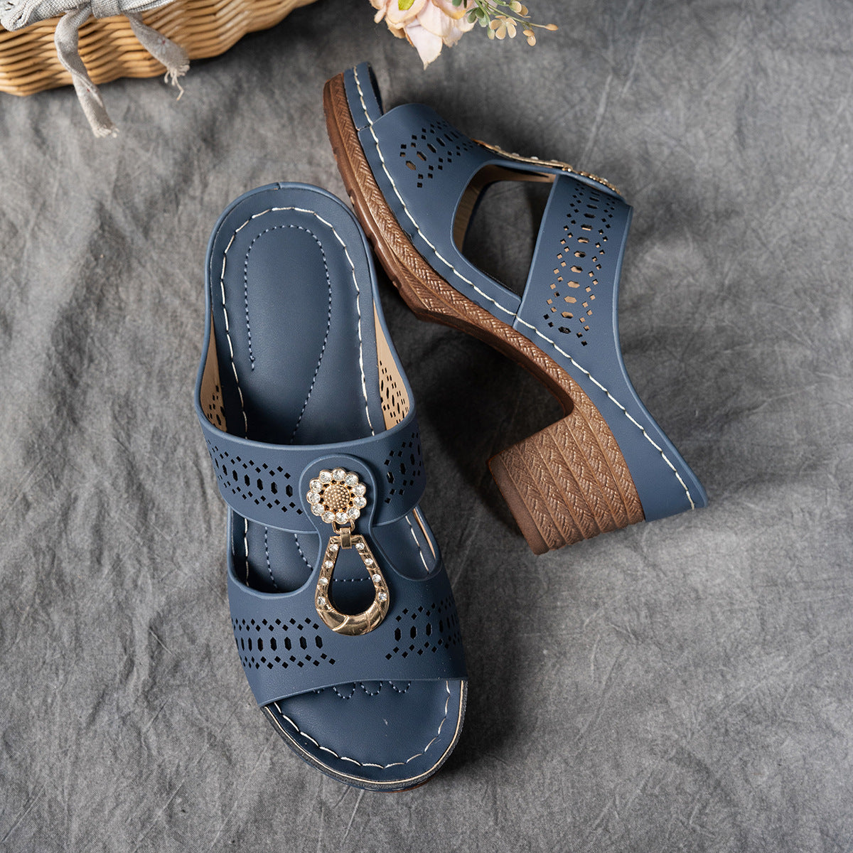 Orthopädische Sandalen mit Strass-Absatz ( 2 KAUFEN, VERSANDKOSTENFREI )