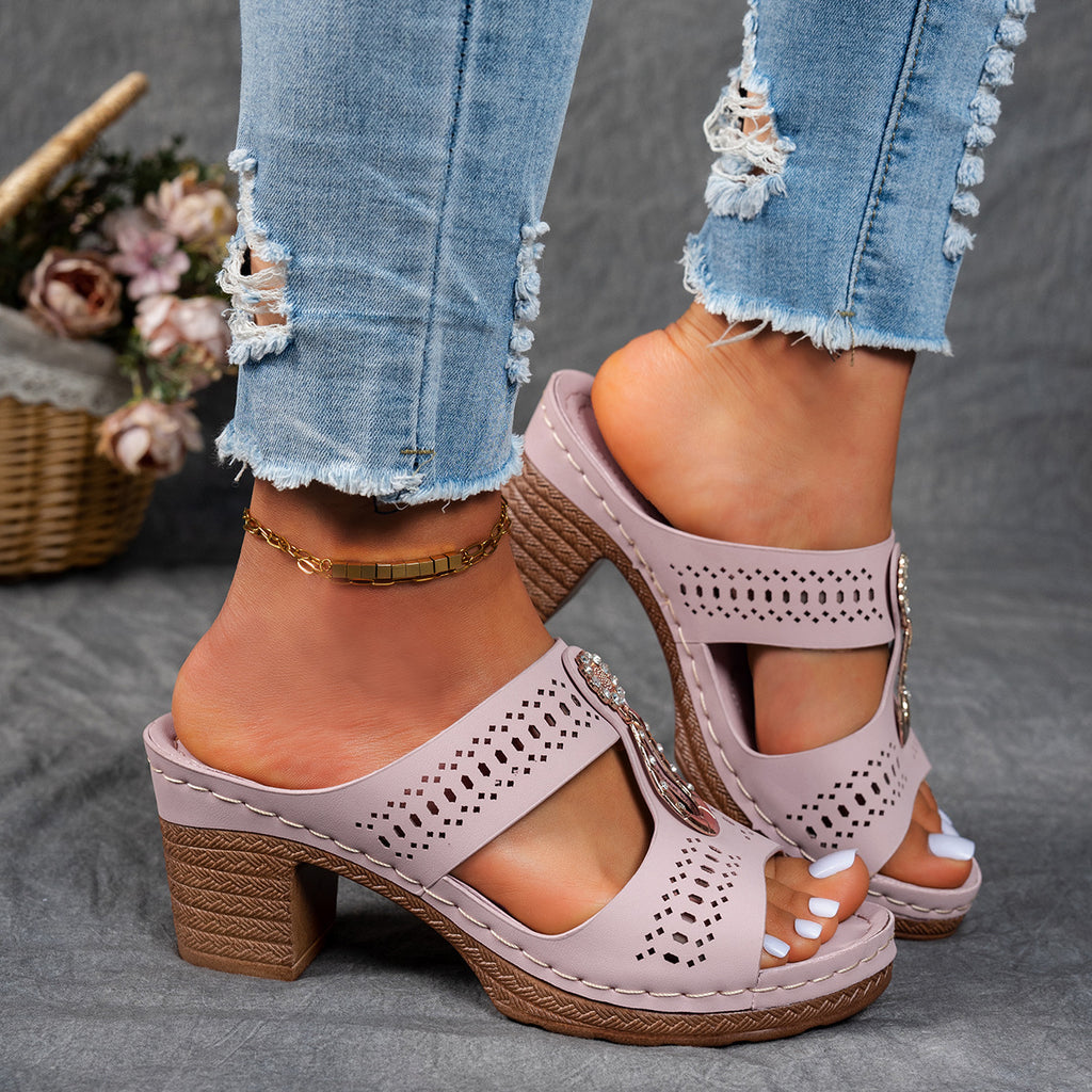 Orthopädische Sandalen mit Strass-Absatz ( 2 KAUFEN, VERSANDKOSTENFREI )