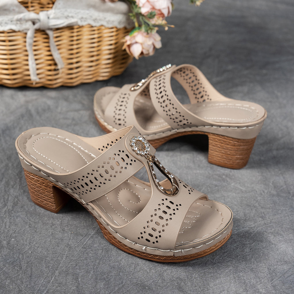 Orthopädische Sandalen mit Strass-Absatz ( 2 KAUFEN, VERSANDKOSTENFREI )