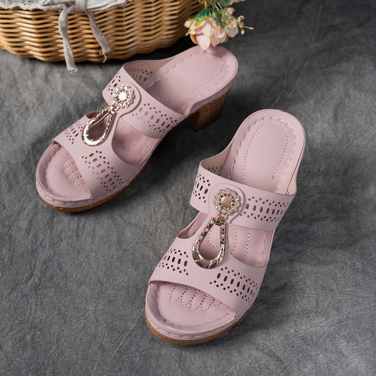 Orthopädische Sandalen mit Strass-Absatz ( 2 KAUFEN, VERSANDKOSTENFREI )
